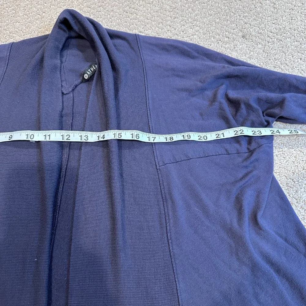 Athleta Sweatshirt Cardigan Nirvana Two Ways Purple Spring Night MEDIUM #416969